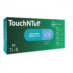 Ansell TouchNTuff 92-665 Chemical-Resistant Extended-Cuff Nitrile Gloves